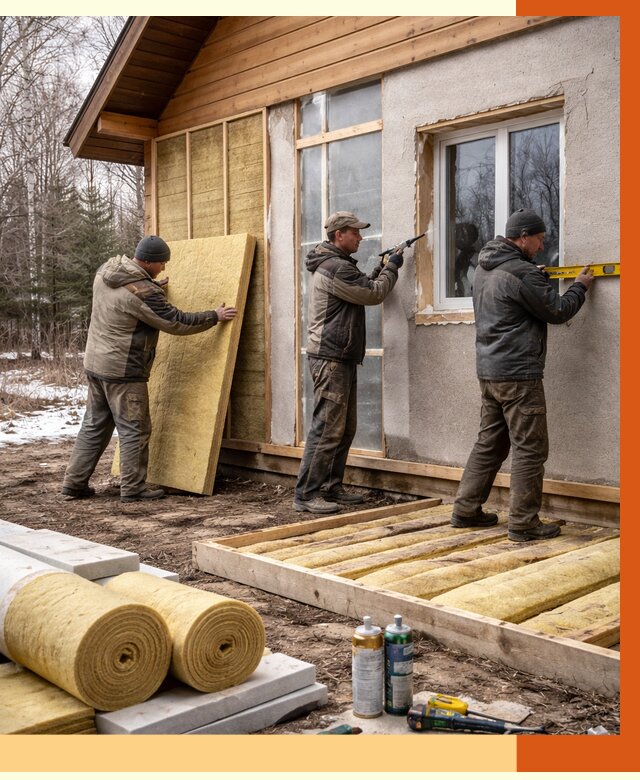 Утепление дачного дома в Сасове от 4800 руб/м2 — недорого | ТепломастерСсв